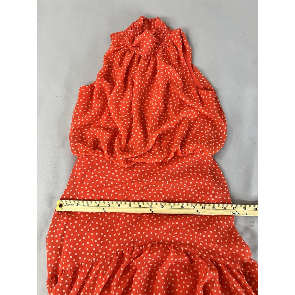 Taylor Women's Sleeveless Halter Neck Smocked Fit and Flare‎ Midi Dress Size 4 - Picture 9 of 15